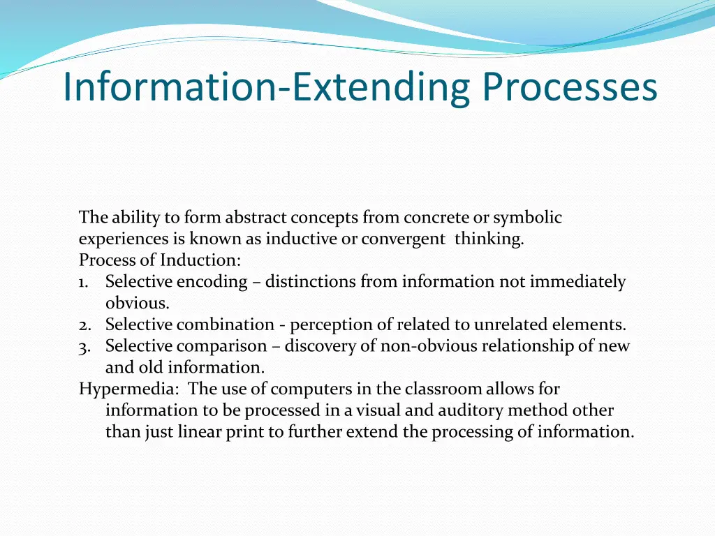 information extending processes