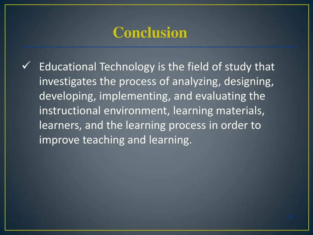 conclusion