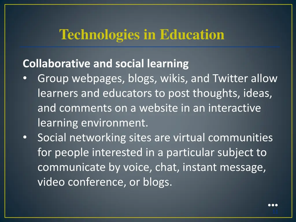 technologies in education 2