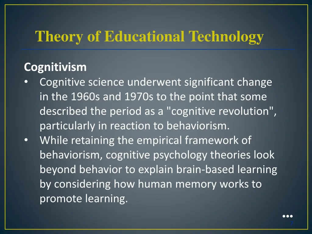 theory of educational technology 1