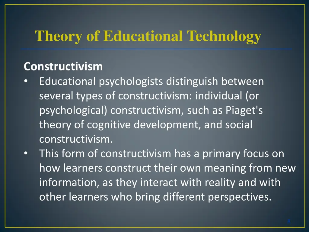theory of educational technology 2