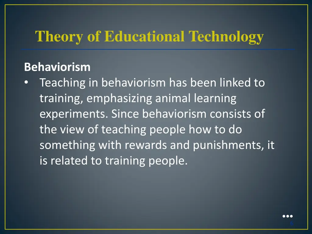 theory of educational technology
