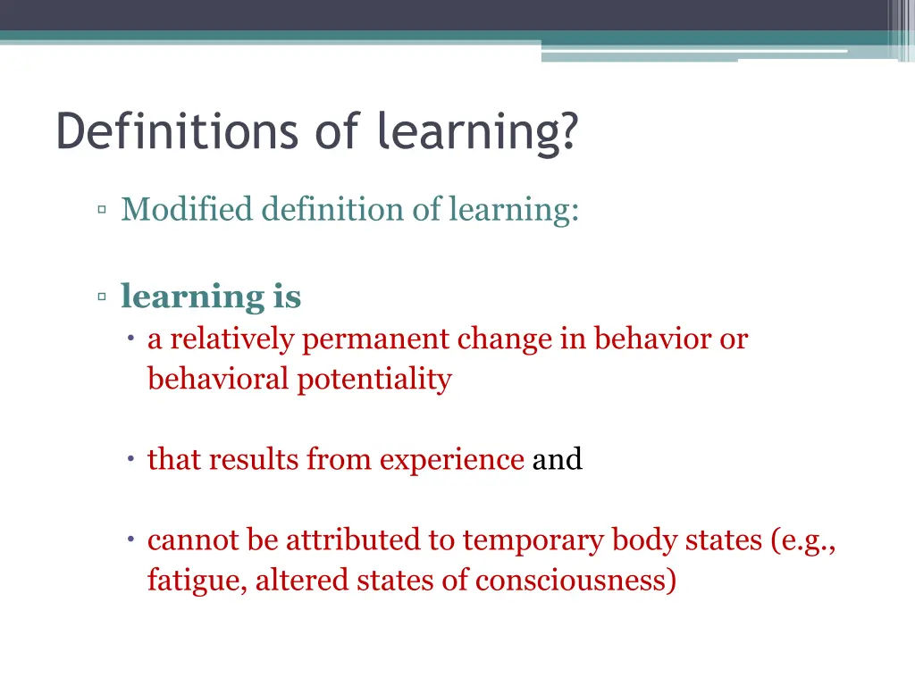 definitions of learning 1