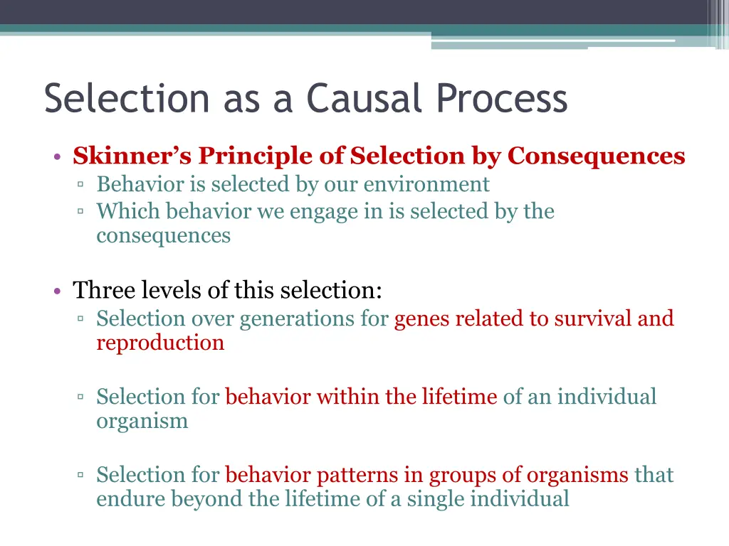 selection as a causal process 2