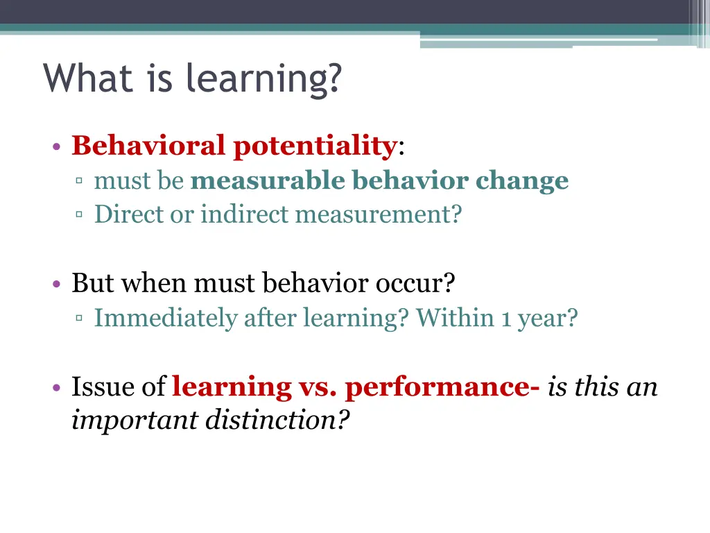 what is learning 1