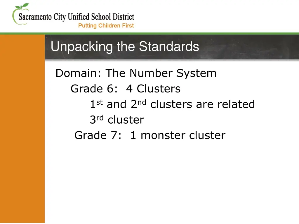 unpacking the standards