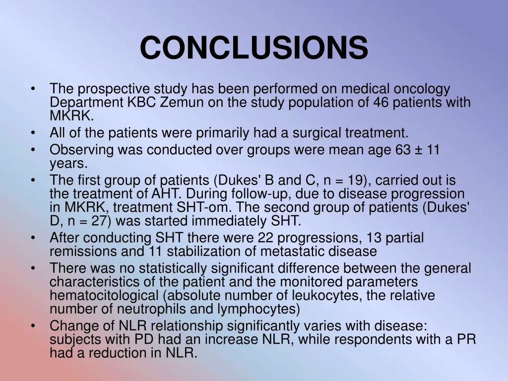 conclusions