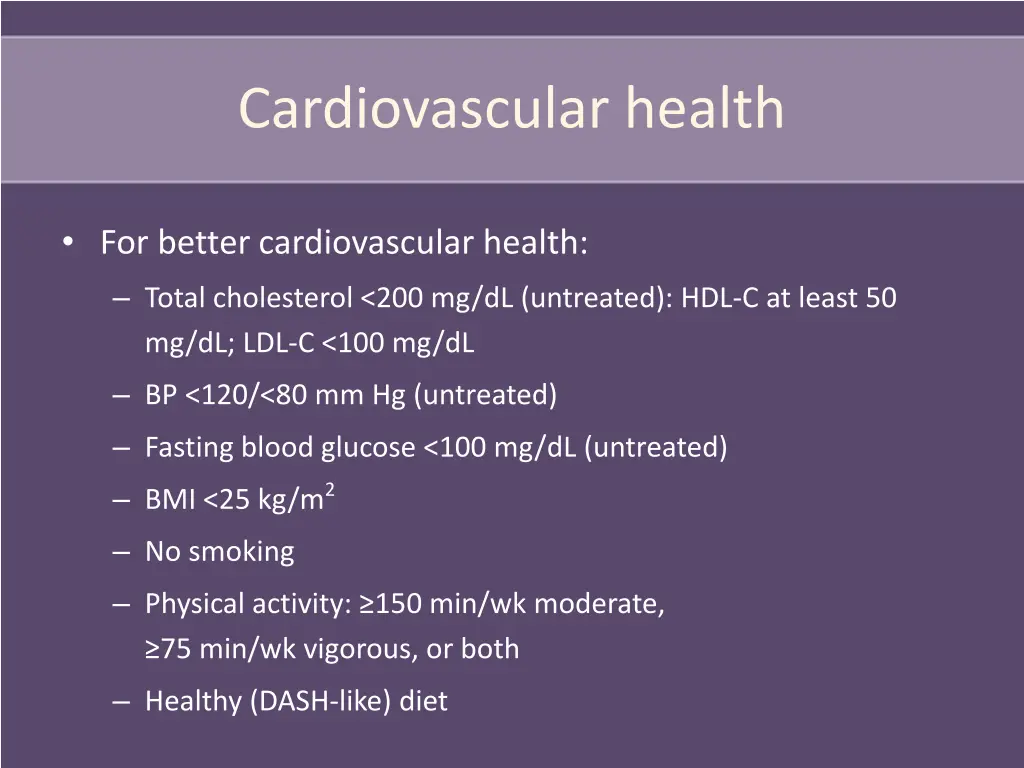 cardiovascular health