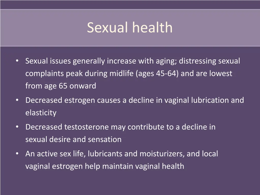 sexual health
