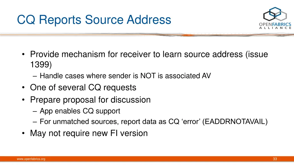 cq reports source address