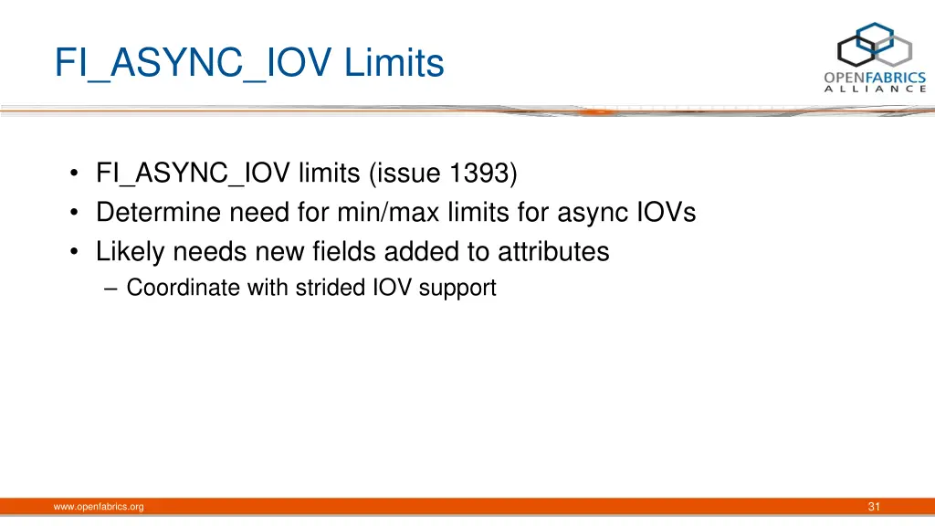 fi async iov limits