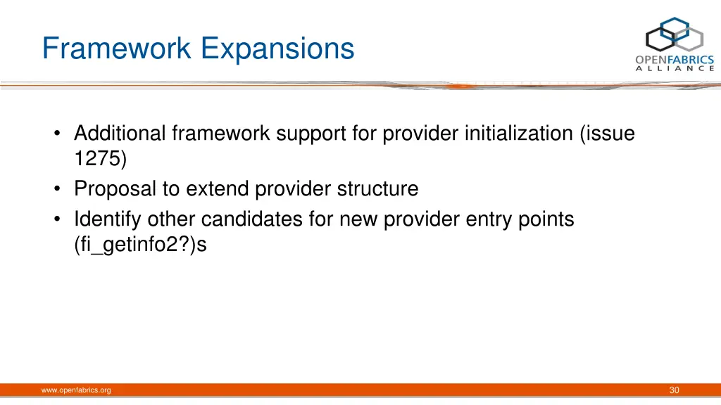 framework expansions