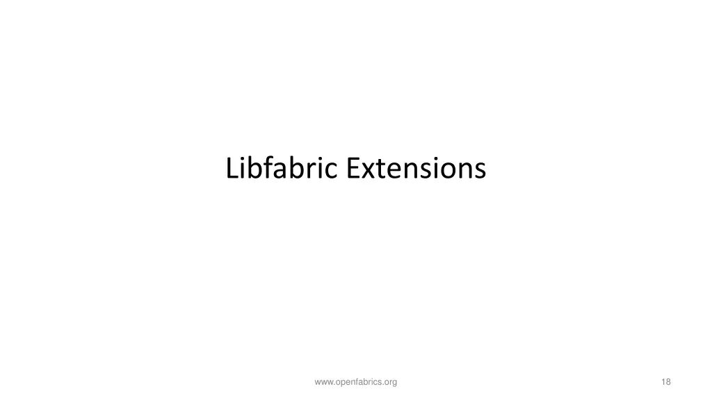 libfabric extensions