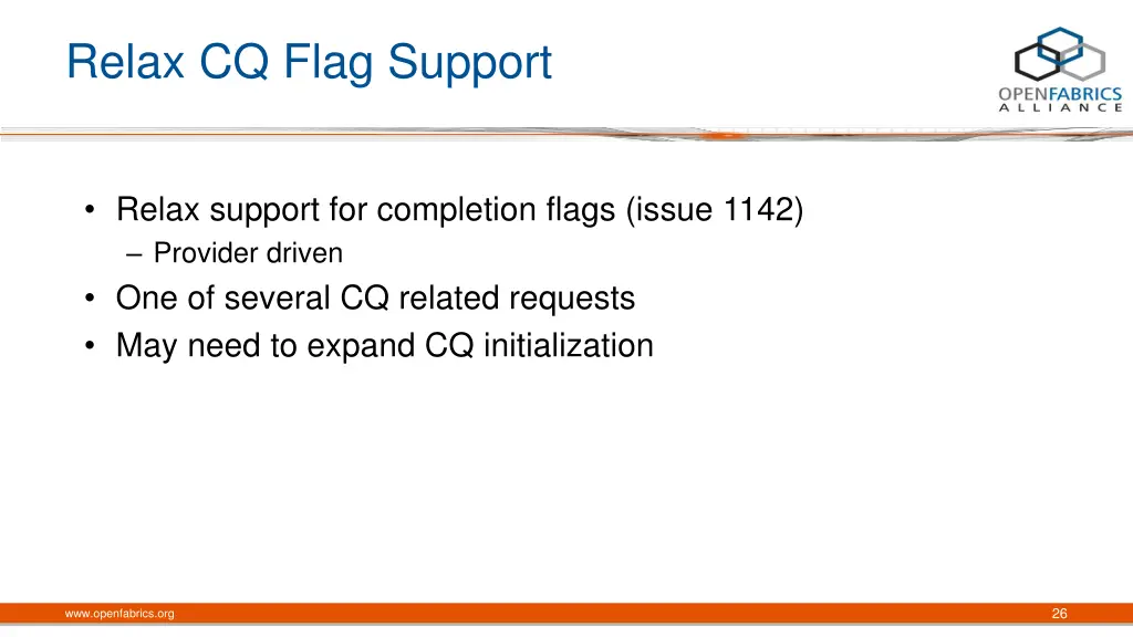 relax cq flag support