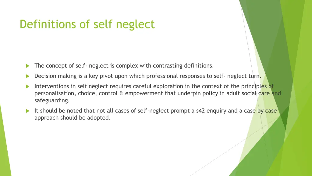 definitions of self neglect 2