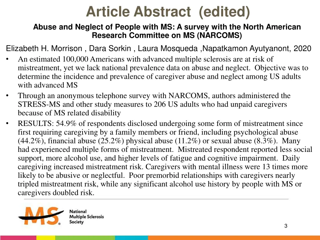 article abstract edited abuse and neglect