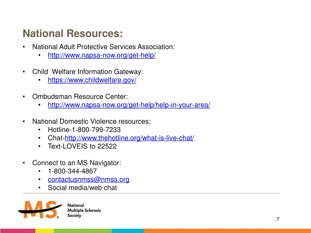 national resources national adult protective
