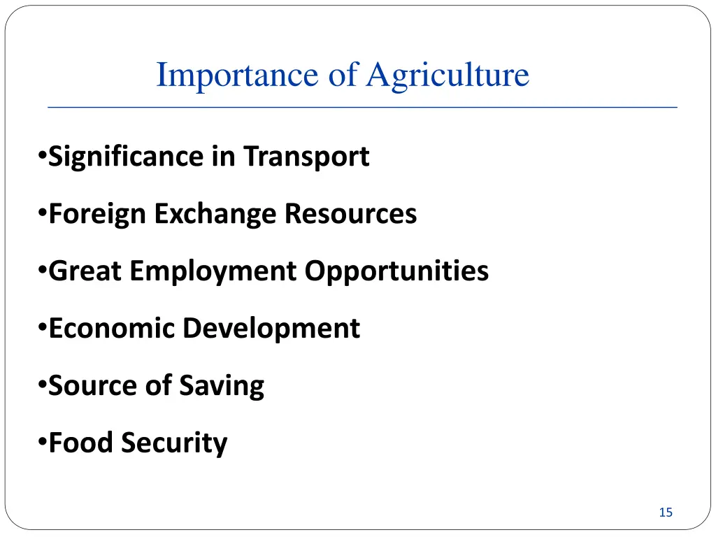importance of agriculture 1