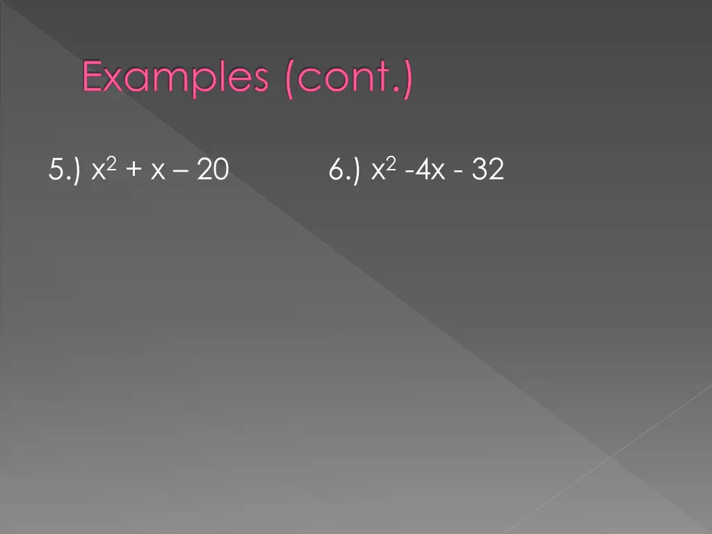 examples cont 1