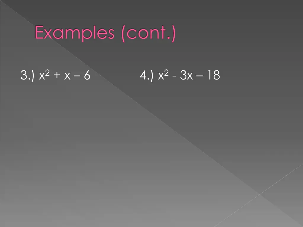 examples cont