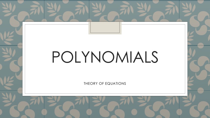 polynomials