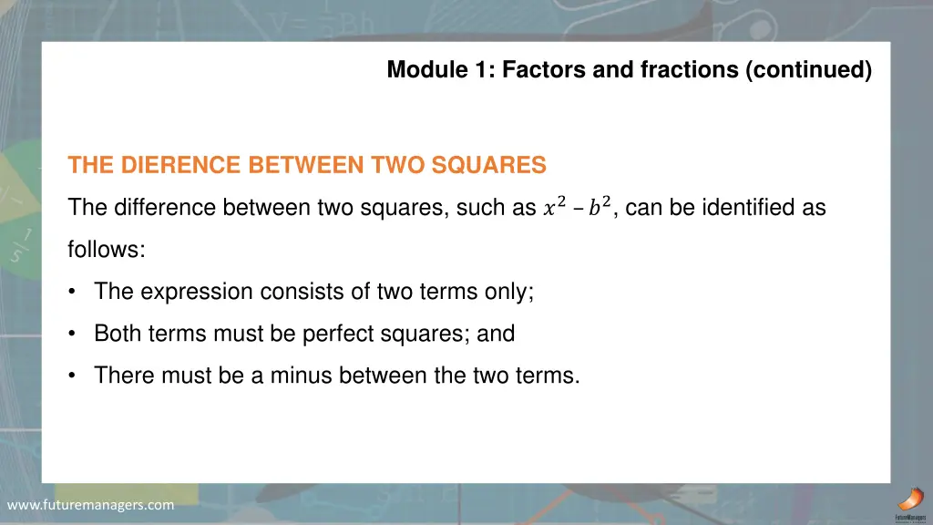 module 1 factors and fractions continued 1