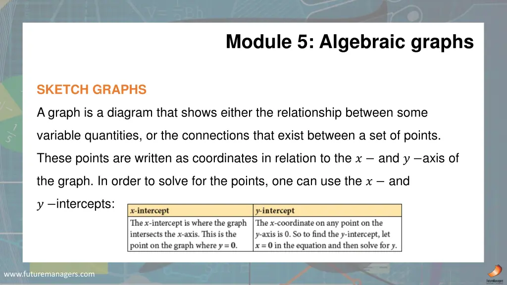 module 5 algebraic graphs