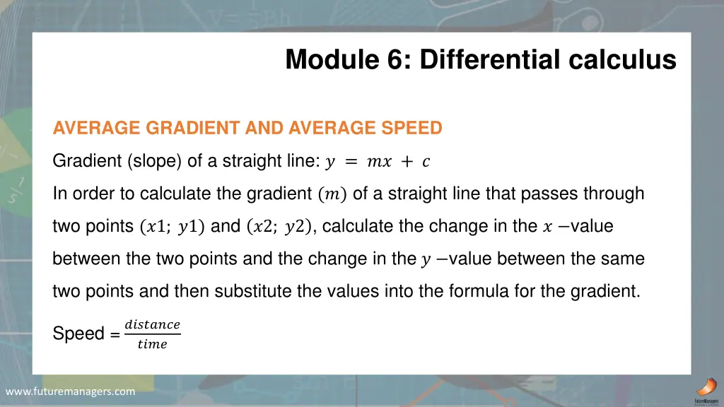 module 6 differential calculus