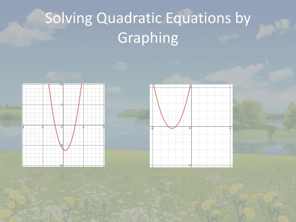 solving quadratic equations by graphing 2