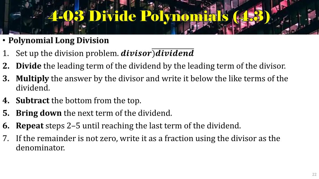 4 4 03 divide polynomials 4 3 03 divide 1