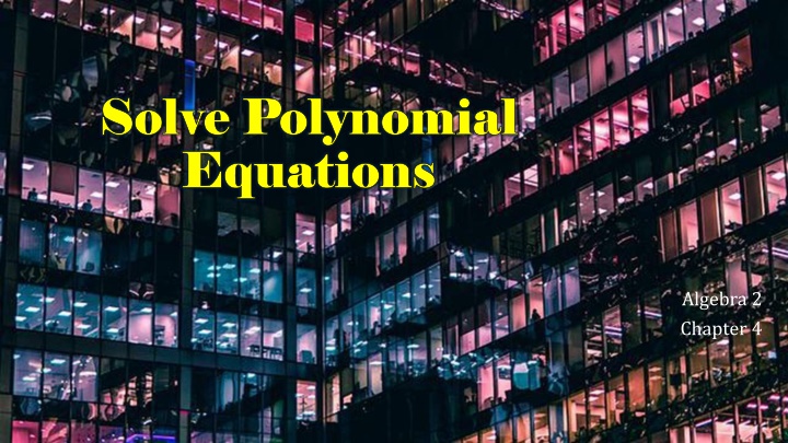 solve polynomial solve polynomial equations