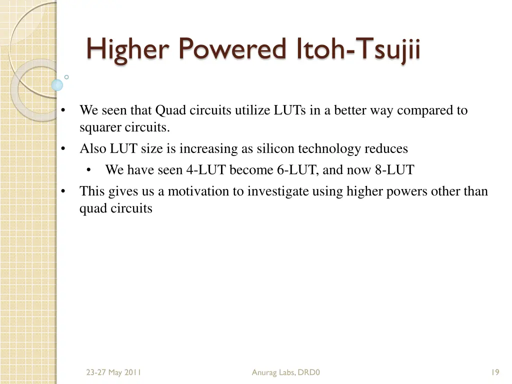 higher powered itoh tsujii