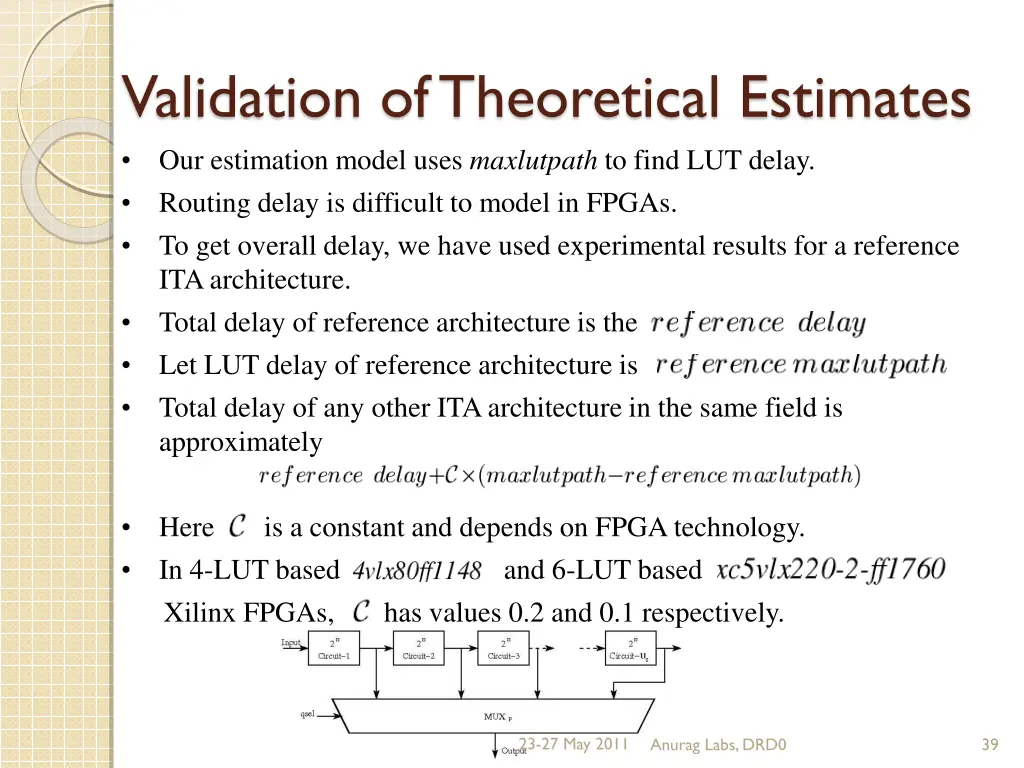 validation of theoretical estimates