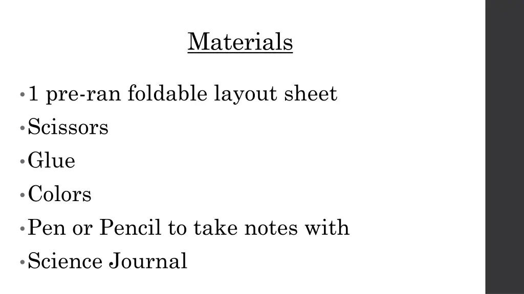materials
