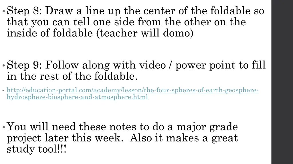 step 8 draw a line up the center of the foldable