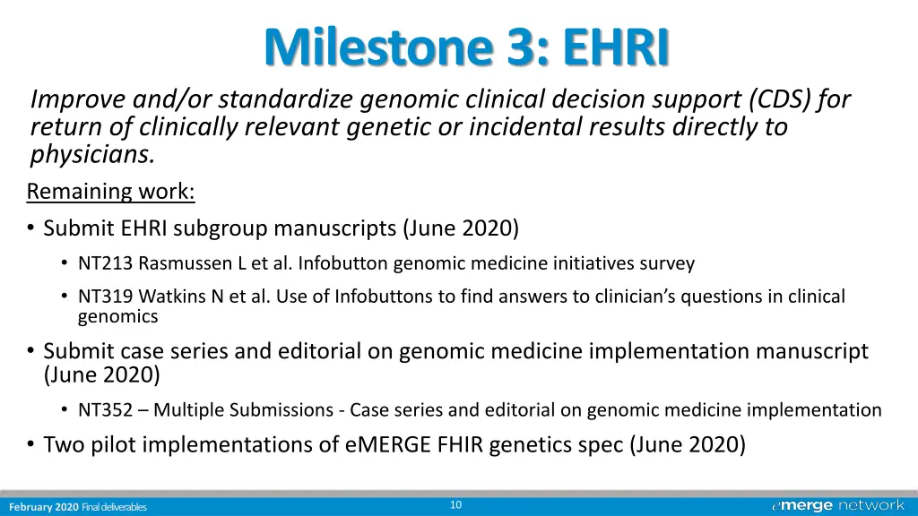 milestone 3 ehri 1