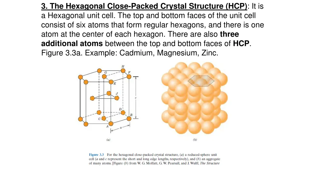 3 the hexagonal close packed crystal structure