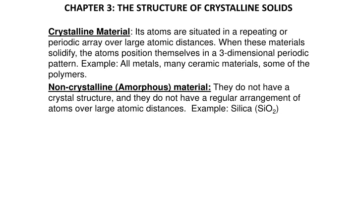 chapter 3 the structure of crystalline solids