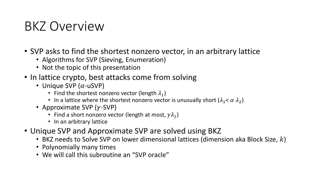 bkz overview