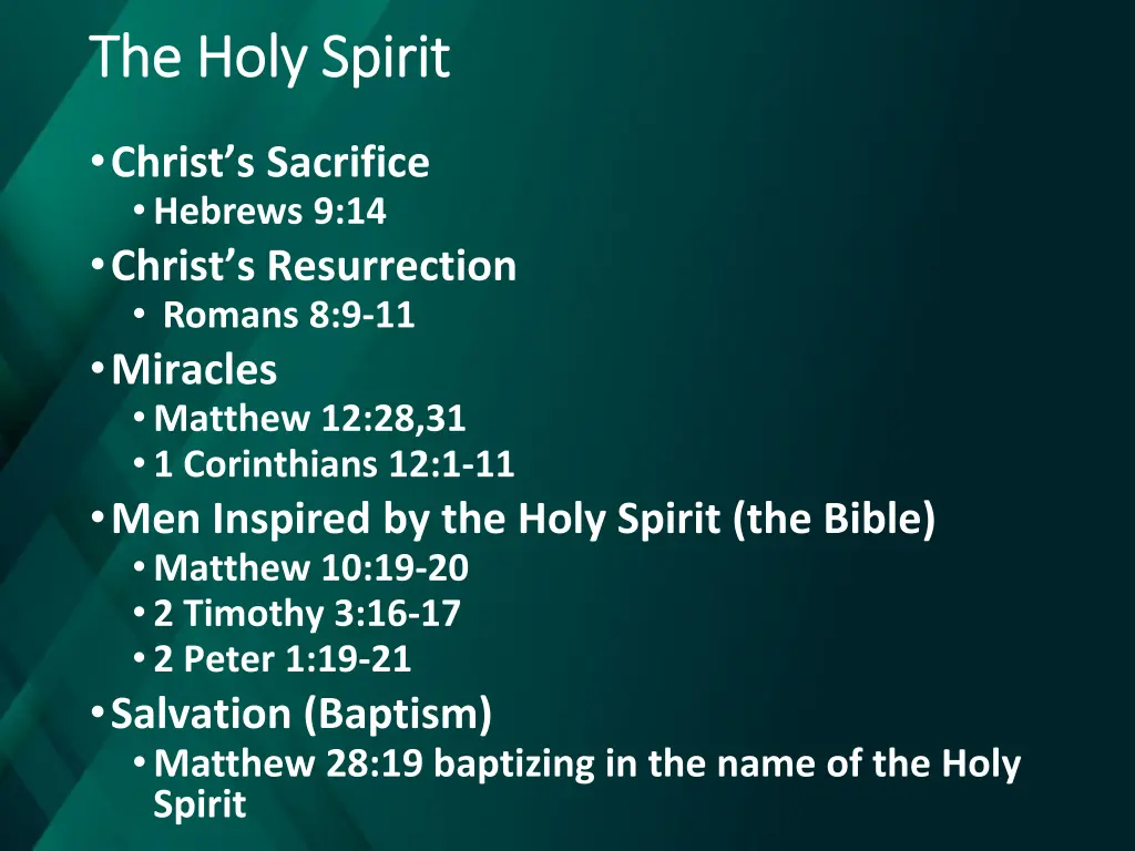 the holy spirit the holy spirit 1