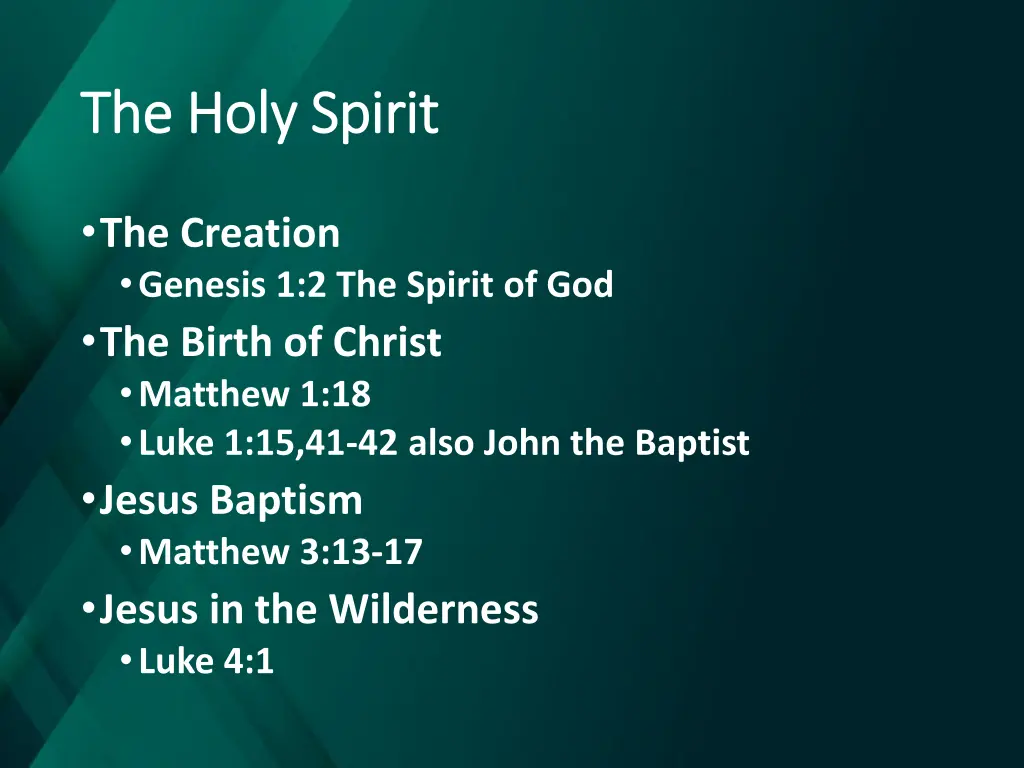 the holy spirit the holy spirit