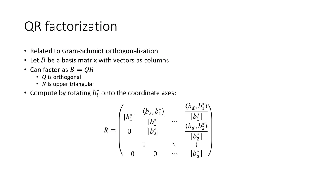 qr factorization