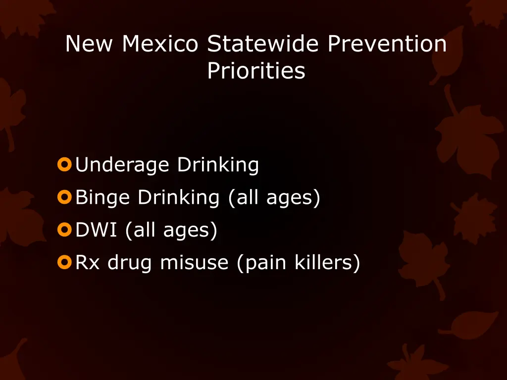 new mexico statewide prevention priorities