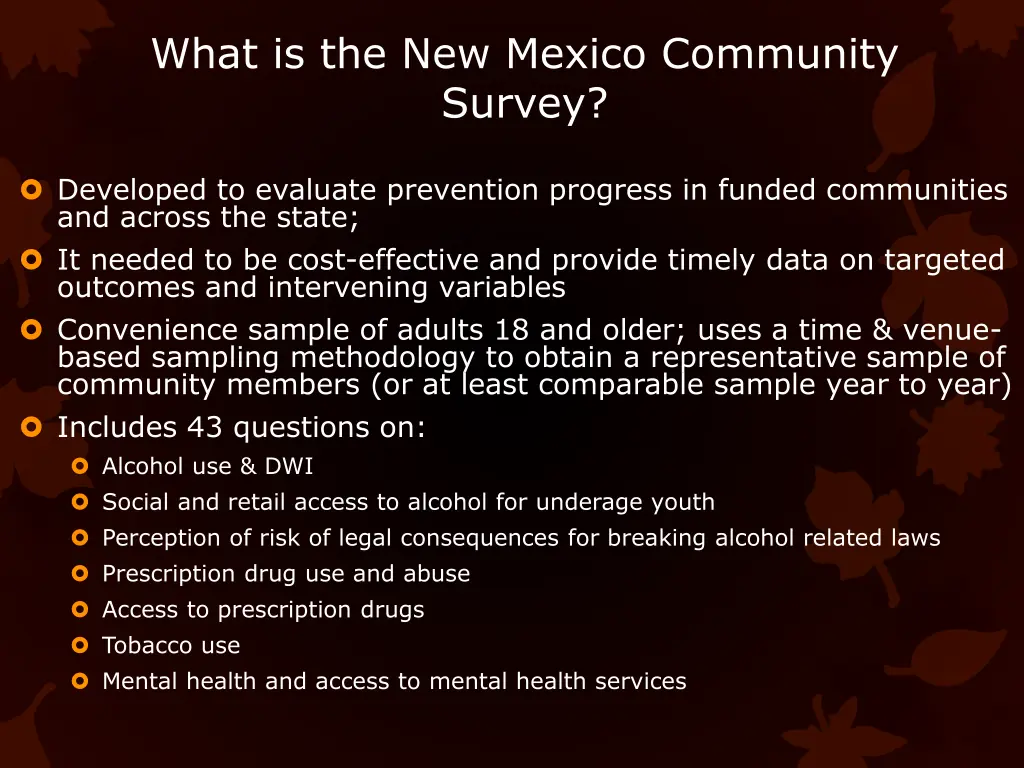what is the new mexico community survey