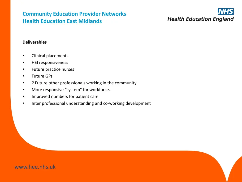 community education provider networks health 10