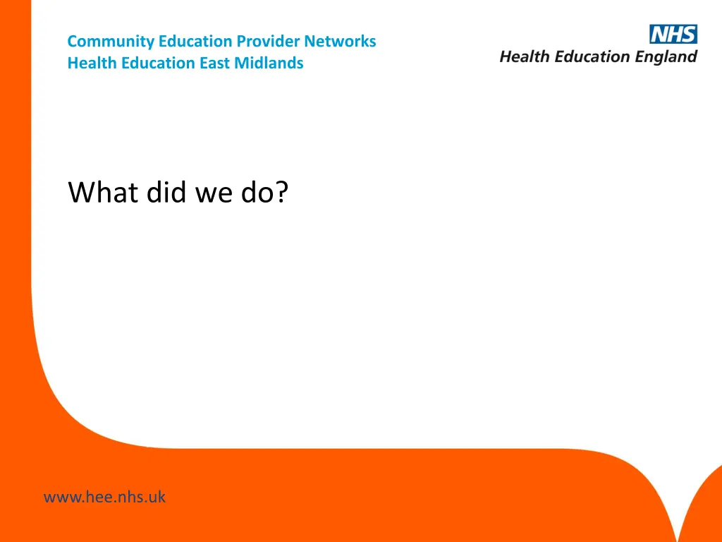 community education provider networks health 11