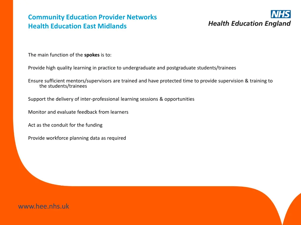 community education provider networks health 7