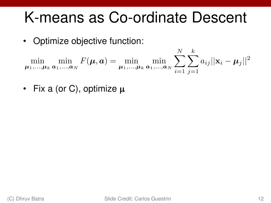 k means as co ordinate descent 1