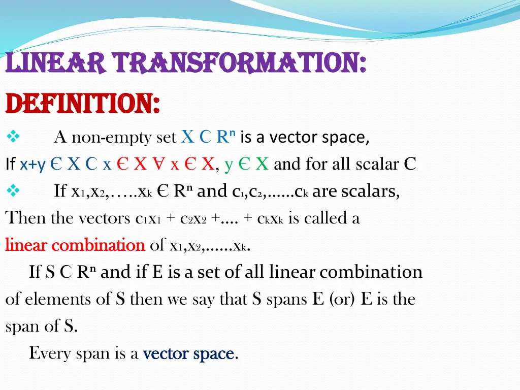 linear transformation linear transformation