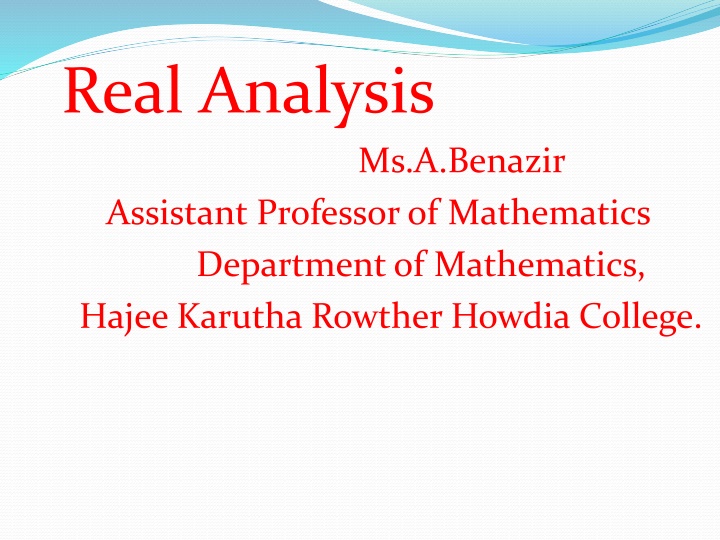 real analysis